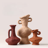 Load image into Gallery viewer, Earthy Tone Sculptural Clay Vase