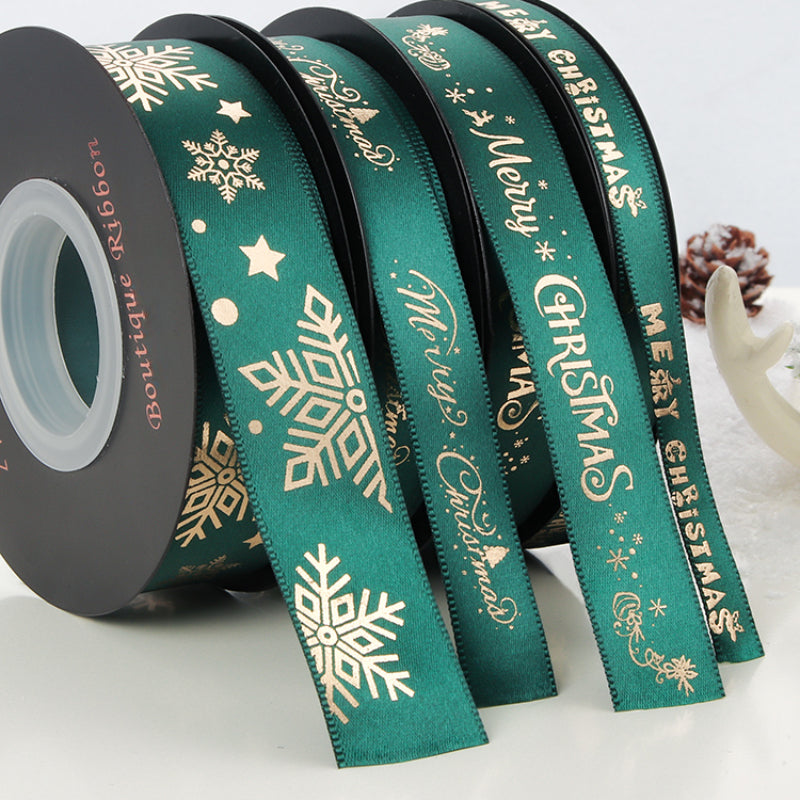 24 Yards Christmas Satin Ribbon for Crafts