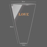 Load image into Gallery viewer, 60pcs Gold LOVE Print Clear Flower Sleeves Bags