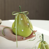 Load image into Gallery viewer, Realistic Artificial Pear Decor with Pearls &amp; Ribbon