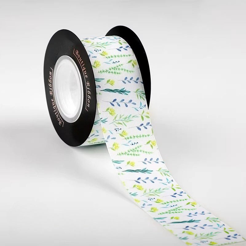 Spring Botanical Printed Ribbon (4cmx10Yd)