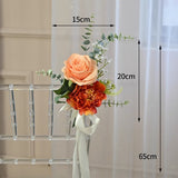 Load image into Gallery viewer, Artificial Rose &amp; Poney Chair Back Flowers