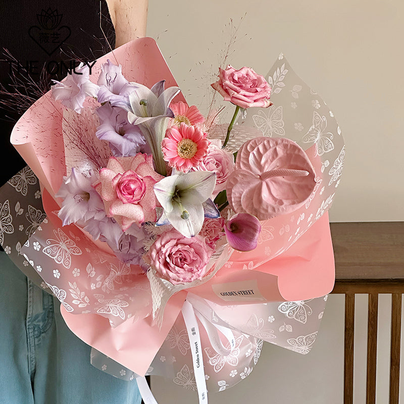 20pcs Frosted Butterfly Cellophane Wrap (58x58cm)