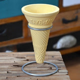 Load image into Gallery viewer, Concrete Ice Cream Cone Planter with Stand
