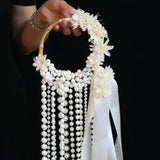 Load image into Gallery viewer, Modern Pearl Hoop Bridal Bouquet
