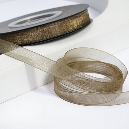 Solid Color Sheer Organza Ribbon (10mmx50Yd)