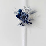 Load image into Gallery viewer, Preserved Blue Rose Wedding Boutonniere &amp; Corsage