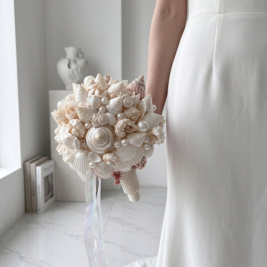 Luxury Handcrafted Seashell Bridal Bouquet