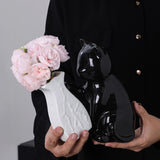 Load image into Gallery viewer, Cute Black Cat Ceramic Flower Vase