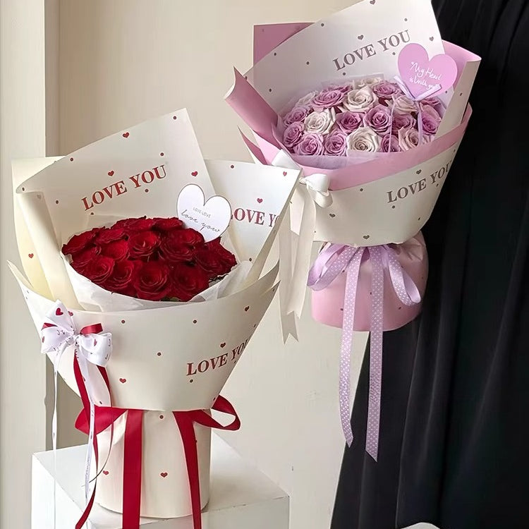 10pcs LOVE YOU Floral Picks for Valentine’s Day