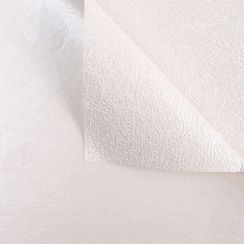 10 feuilles de papier pour bouquet nacré froissé (44x58 cm)