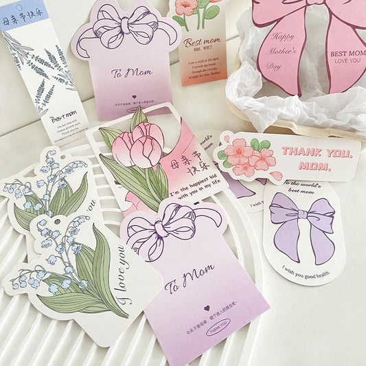 Mother's Day Flower Bouquets Greeting Card Set