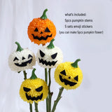 Load image into Gallery viewer, 5 Sets Spooky Pumpkin Floral DIY Kit for Halloween