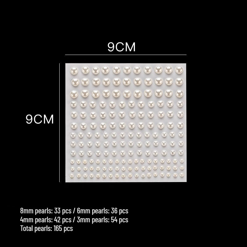 Self-adhesive Decorative Flat Faux Pearls