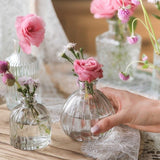 Load image into Gallery viewer, Set of 10 Clear Mini Glass Bud Vases