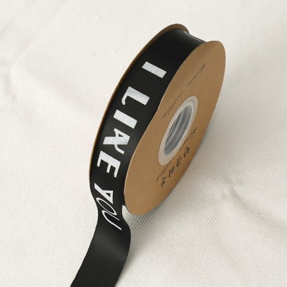 I LOVE YOU Satin Ribbon (25mmx50Yd)