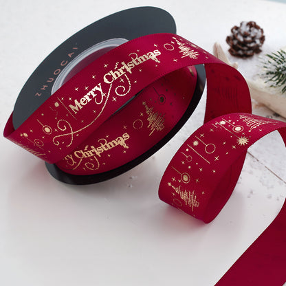 24 Yards Christmas Satin Ribbon for Crafts