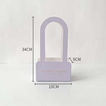 9pcs Solid Color Flower Gift Box with Handle