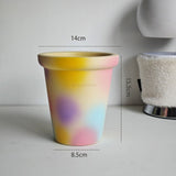 Load image into Gallery viewer, Pastel Watercolor Terracotta Planter