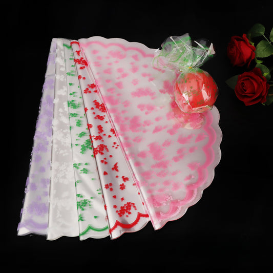 Paquet de 60 feuilles de papier cadeau cellophane rond de 17 po