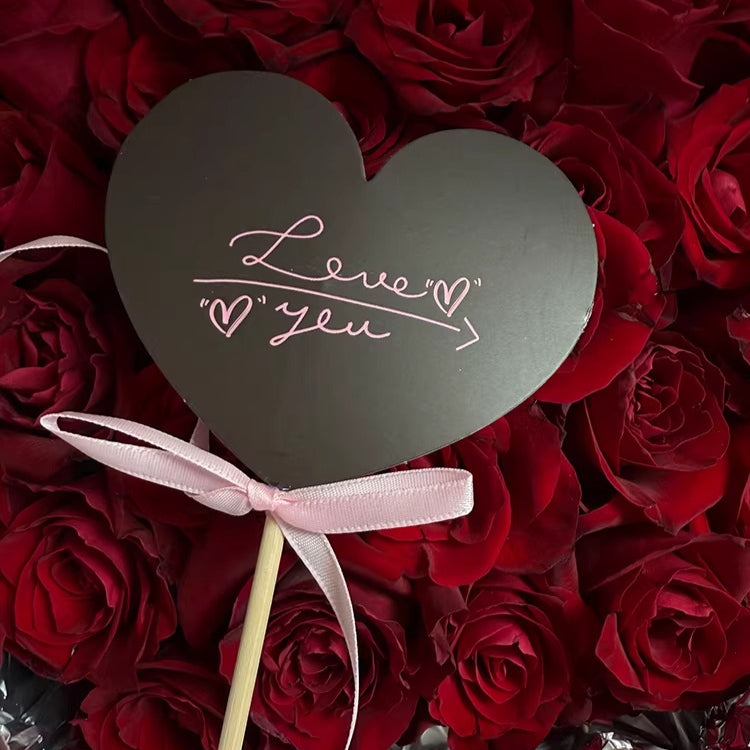 10pcs LOVE YOU Floral Picks for Valentine’s Day