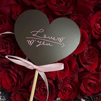 10pcs LOVE YOU Floral Picks for Valentine’s Day