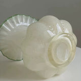 Load image into Gallery viewer, Vintage Iridescent Ruffled Glass Vase