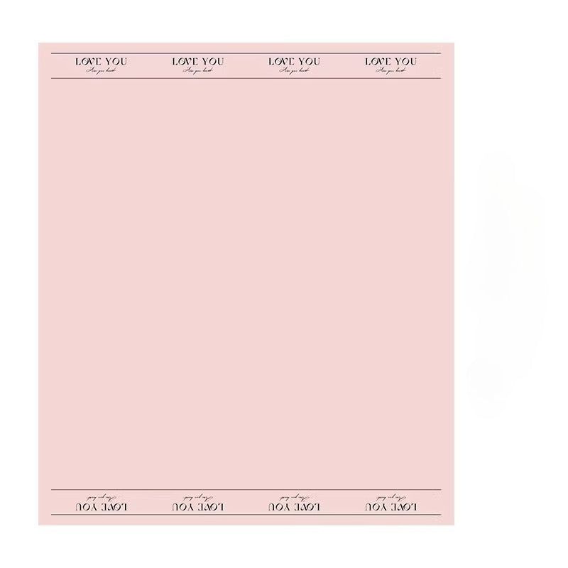 20 feuilles de papier cadeau à motifs fleurs et inscription LOVE (56x56 cm)