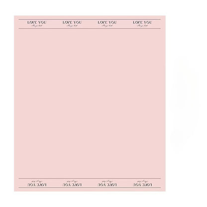 20 feuilles de papier cadeau à motifs fleurs et inscription LOVE (56x56 cm)