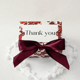 Load image into Gallery viewer, Red Floral Thank You Gift Box with Ribbon Pack 20