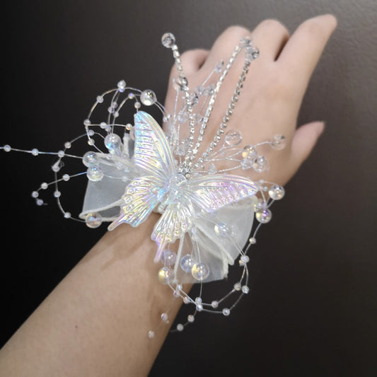 Whimsical Butterfly Wedding Wrist Corsage