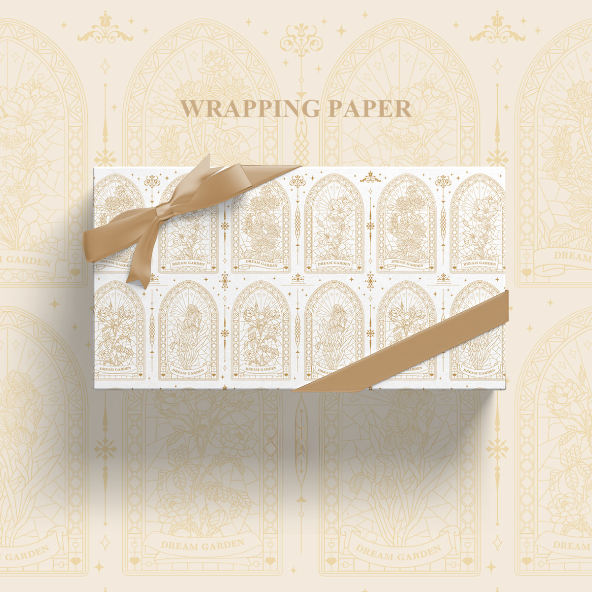 Gold Foil Gift Wrap Paper (50x70cm) Pack 2