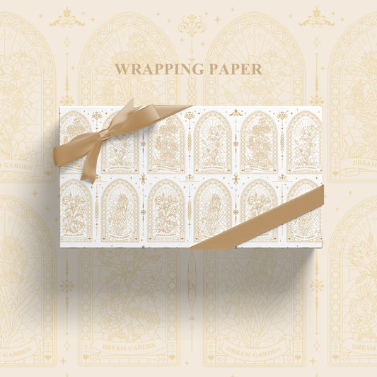 Gold Foil Gift Wrap Paper (50x70cm) Pack 2