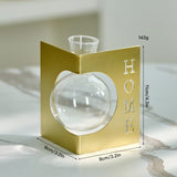 Load image into Gallery viewer, Clear Glass Hydro Vase with Metal Stand