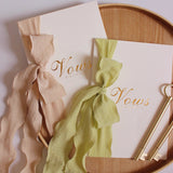 Load image into Gallery viewer, Wedding Vows Cards with Ribbon and Pens (Set of 2)