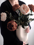 Load image into Gallery viewer, Vintage Long-Stemmed Austin Rose Artificial Flower