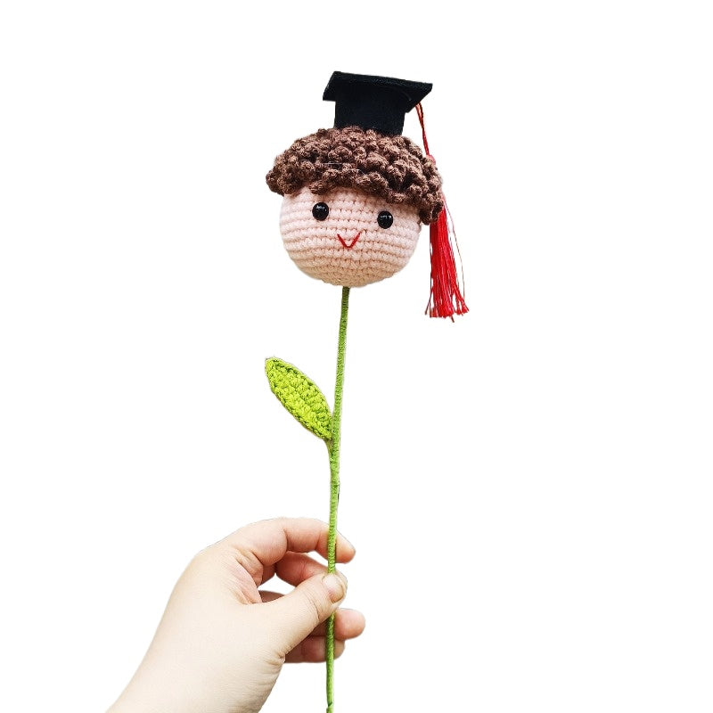 Finished Cotton Yarn Crocheted Graduation Gift