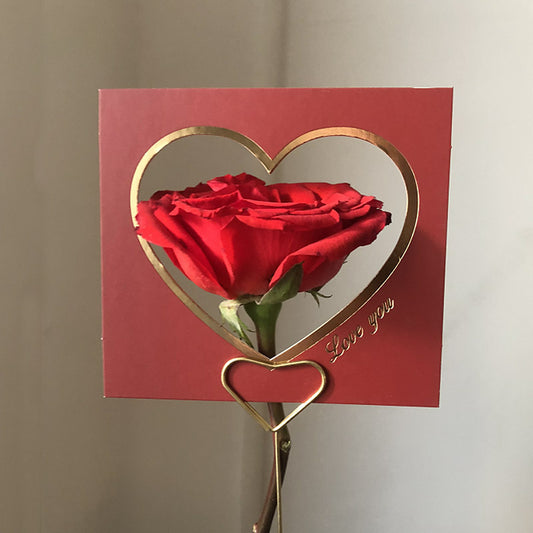 Heart-shaped Cutout Valentine's Day Card Pack 10