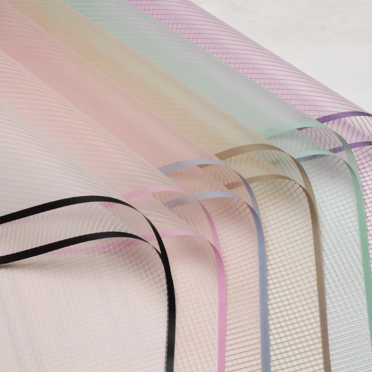 20pcs Matte Striped Cellophane Wrap (57x57cm)