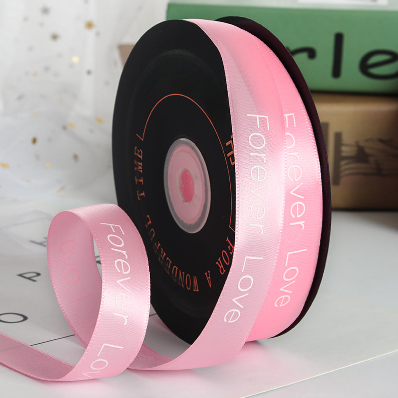 Valentine's Day Forever Love Satin Ribbon (20mmx49Yd)
