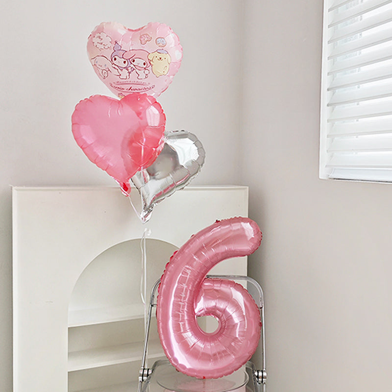 Ballon en aluminium chiffre en cristal rose de 32 pouces