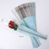 Load image into Gallery viewer, 100pcs Gold Stripes Single Flower Sleeves Bags
