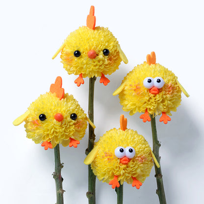 Kit de bricolage Poussins mignons en chrysanthèmes (lot de 5)