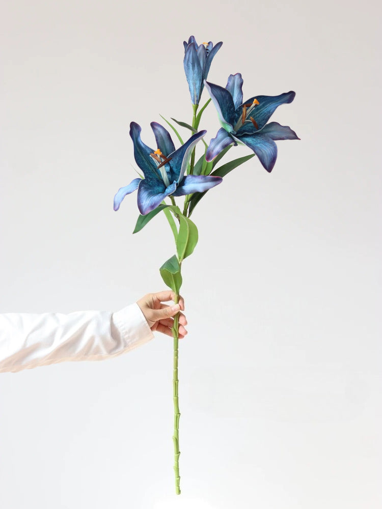 33" 3-Head Real-Touch Artificial Lily Spray
