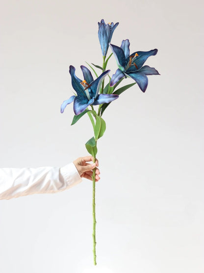 33" 3-Head Real-Touch Artificial Lily Spray