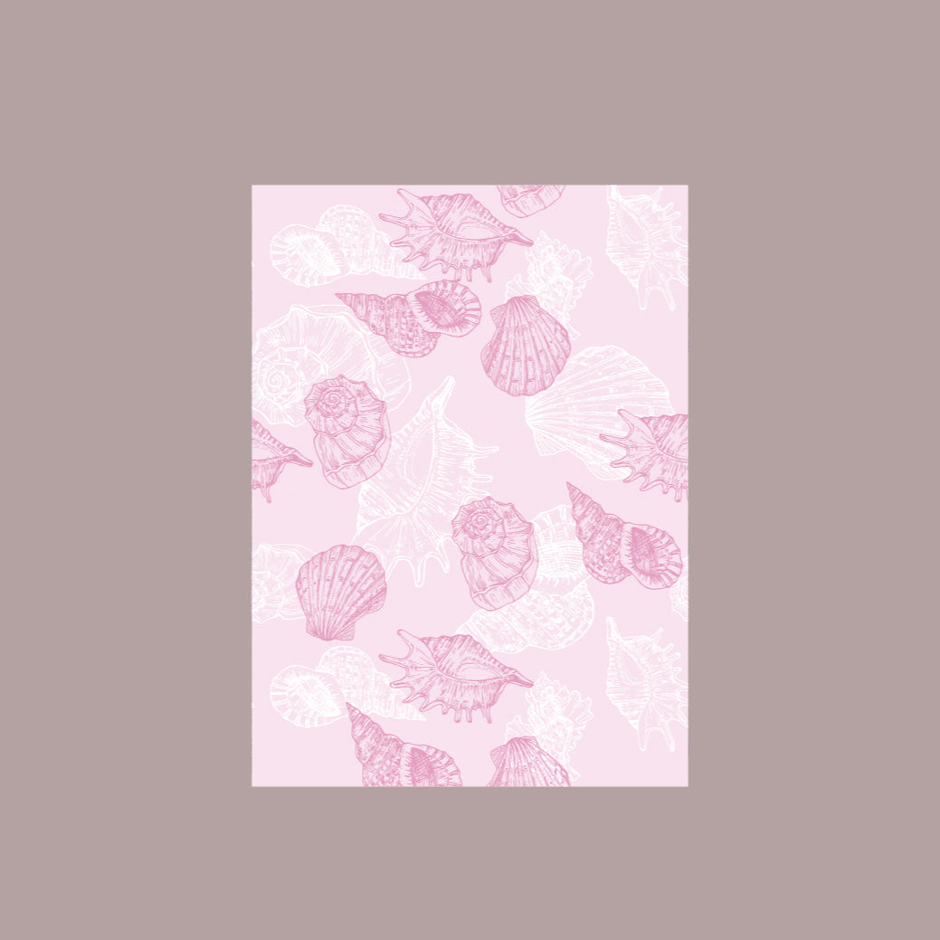10 feuilles de papier cadeau imperméable motif coquillages