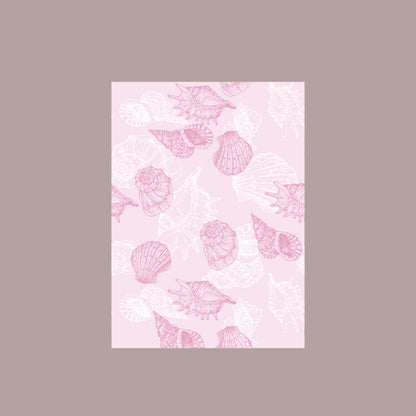 10 feuilles de papier cadeau imperméable motif coquillages