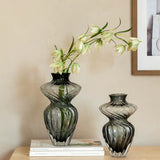 Load image into Gallery viewer, Modern Sculptural Twisted Glass Vase