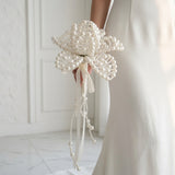 Load image into Gallery viewer, Handcrafted Pearl Flower Bridal Bouquet