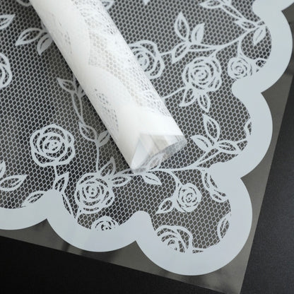 20pcs Rose Lace Cellophane Wrap (57x57cm)